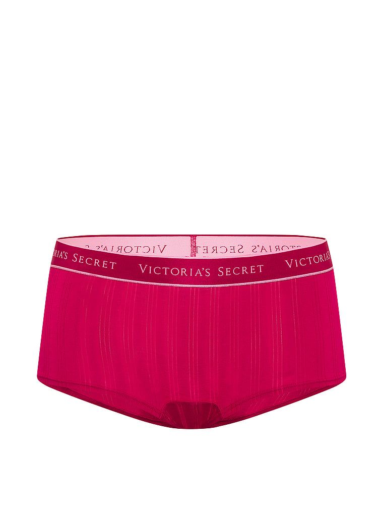 Majtki szorty z modalu Ultra-Fine Logo Boyshort. Produkt ma kolor różowy i pochodzi z kolekcji Cotton. 