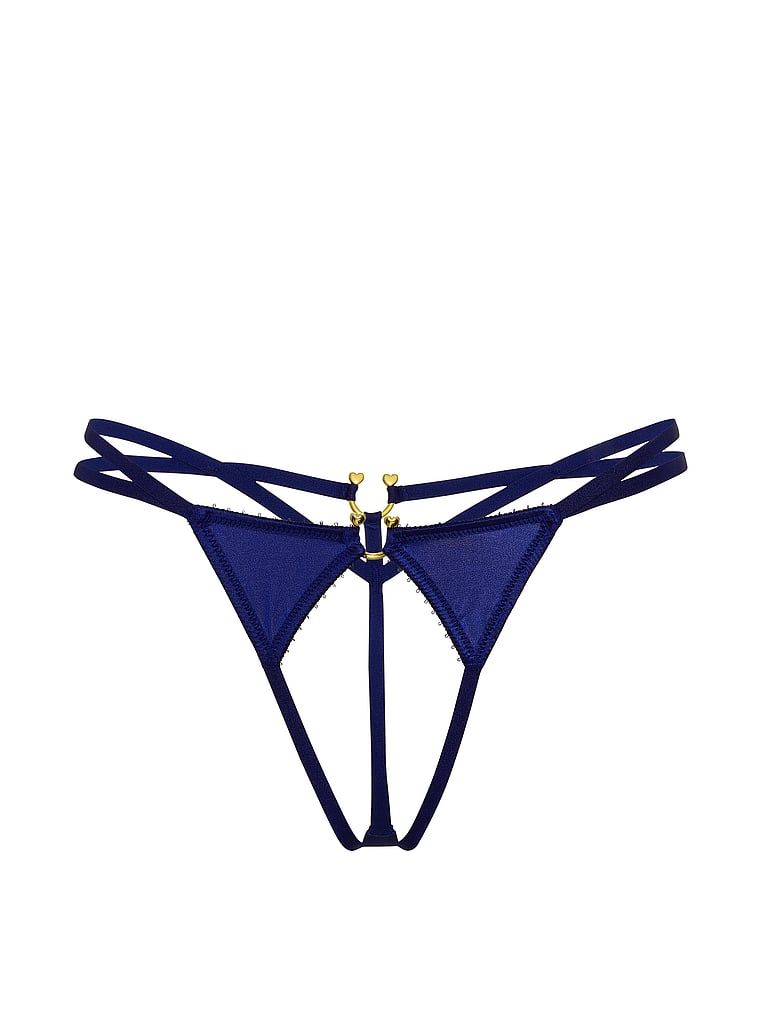 Stringi bez kroku Strappy Ring Hardware. Produkt ma kolor niebieski i pochodzi z kolekcji Very Sexy. 