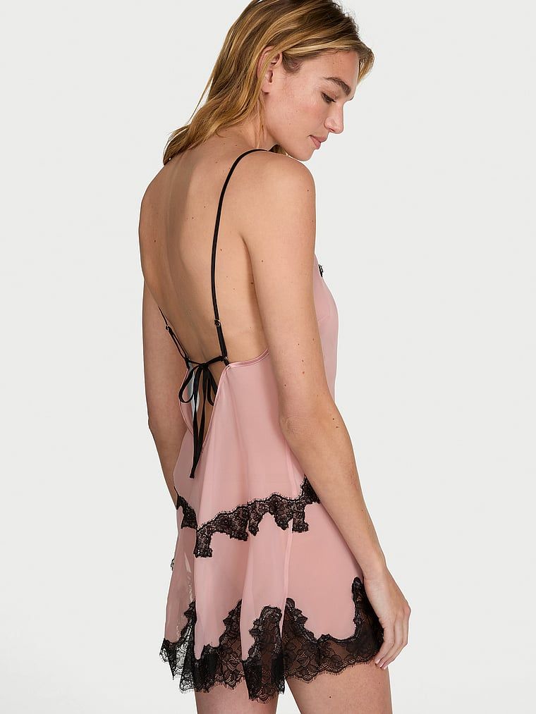 Very Sexy Halka z szyfonu Rose Lace-Trim
