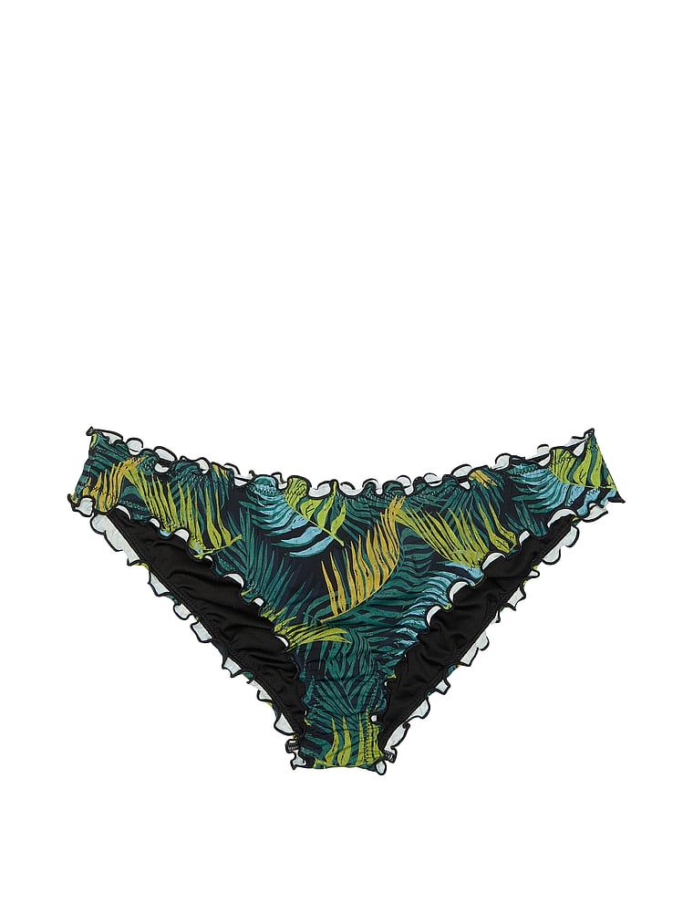 Dół od bikini Essential Ruched Cheeky. Produkt jest wzorzysty i pochodzi z kolekcji Victoria's Secret Swim. 