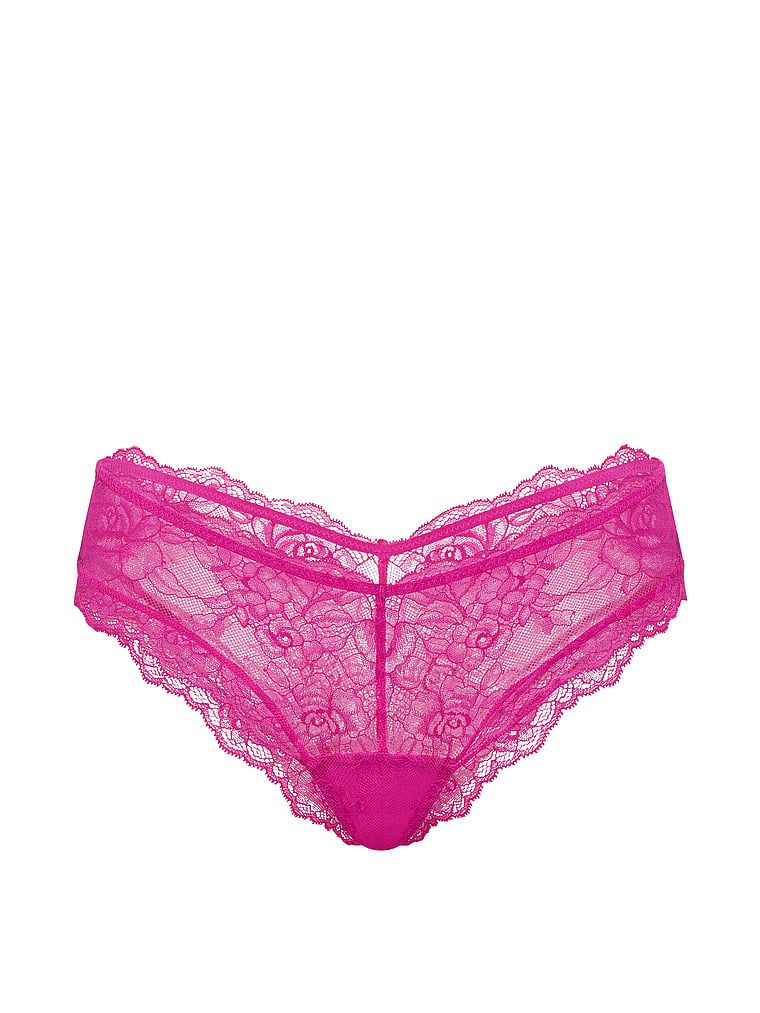Majtki koronkowe z wysoko wyciętymi nogawkami Rose Lace Cheeky. Produkt ma kolor różowy i pochodzi z kolekcji Very Sexy. 