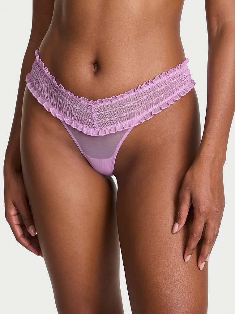 Stringi Smocked Mesh. Produkt ma kolor purpurowy i pochodzi z kolekcji Lacie. 