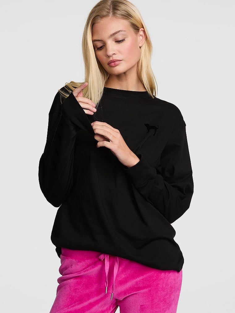 PINK Koszulka Campus Cotton z długim rękawem