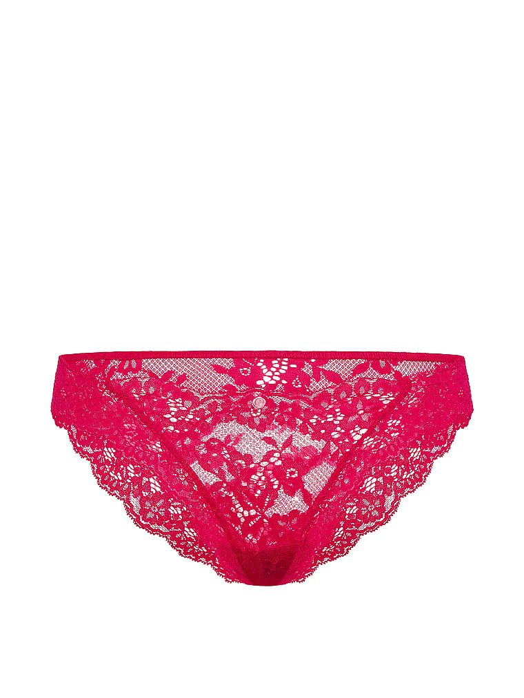 Majtki koronkowe Lace Bikini. Produkt ma kolor różowy i pochodzi z kolekcji Dream Angels. 