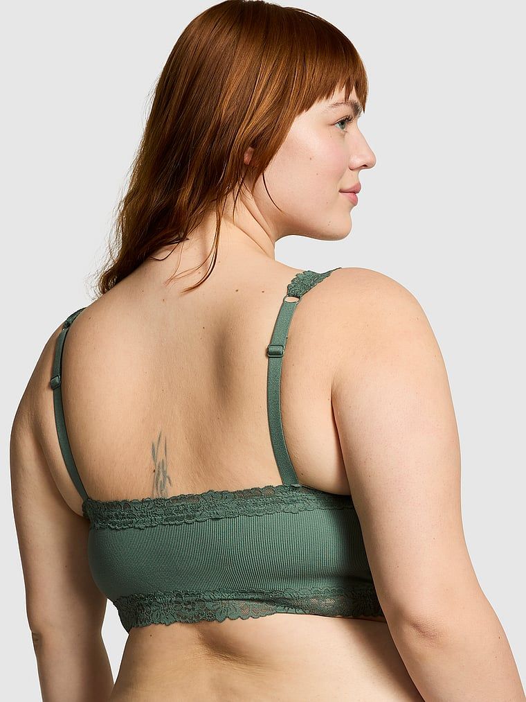 PINK Braletka bezszwowa bez fiszbin