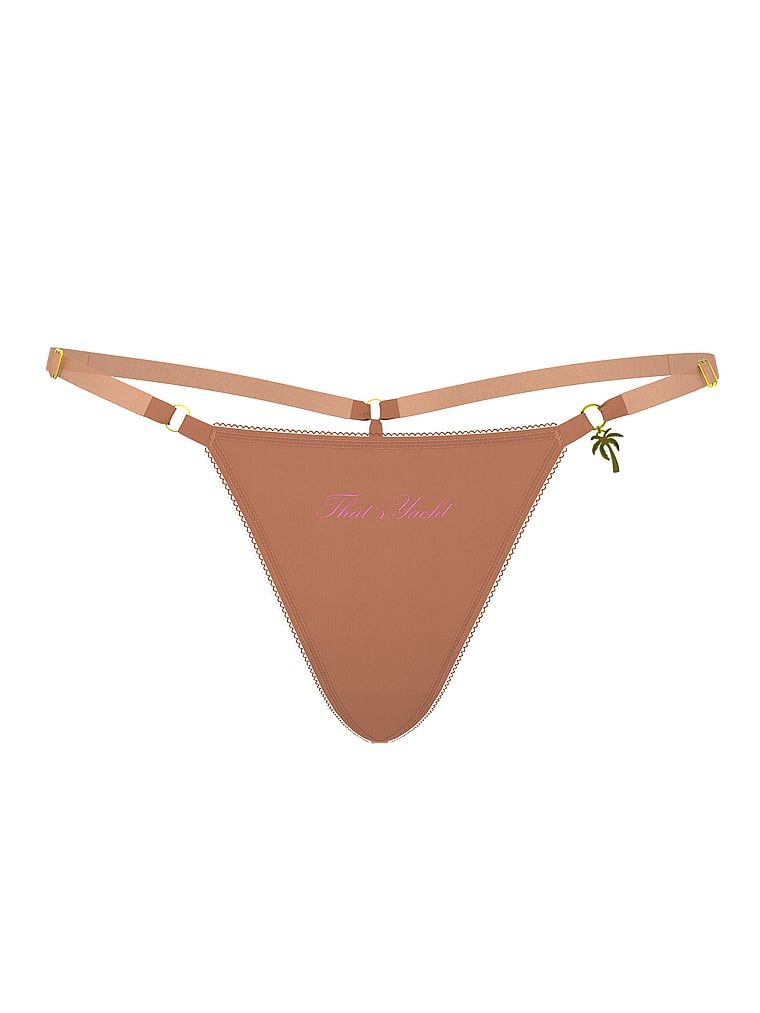 Stringi z zawieszką Smooth Charm. Produkt ma kolor brązowy i pochodzi z kolekcji Very Sexy. 