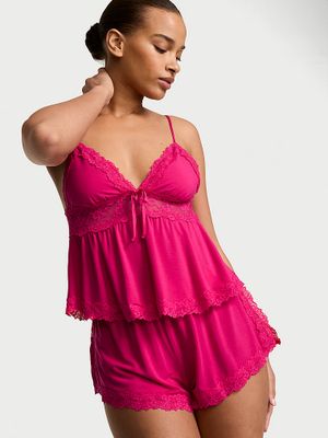 Victoria's Secret Zestaw do spania z modalu - top na ramiączkach i szorty SoSoft