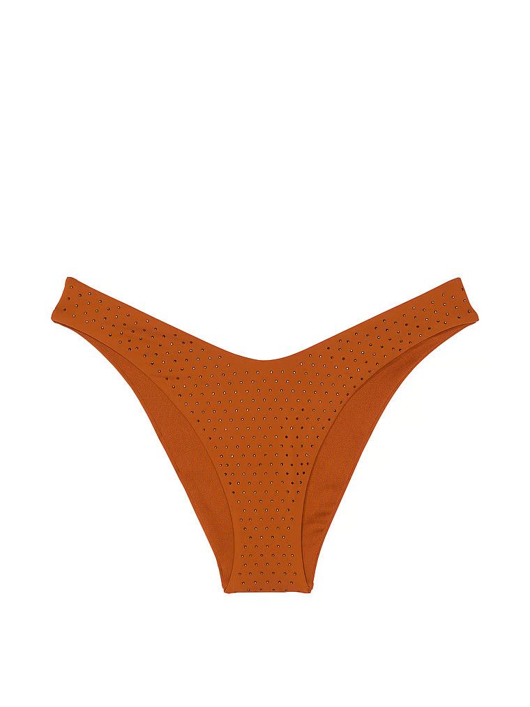 Dół od bikini brazyliany Essential Diamante Brazilian. Produkt ma kolor brązowy i pochodzi z kolekcji Victoria's Secret Swim. 