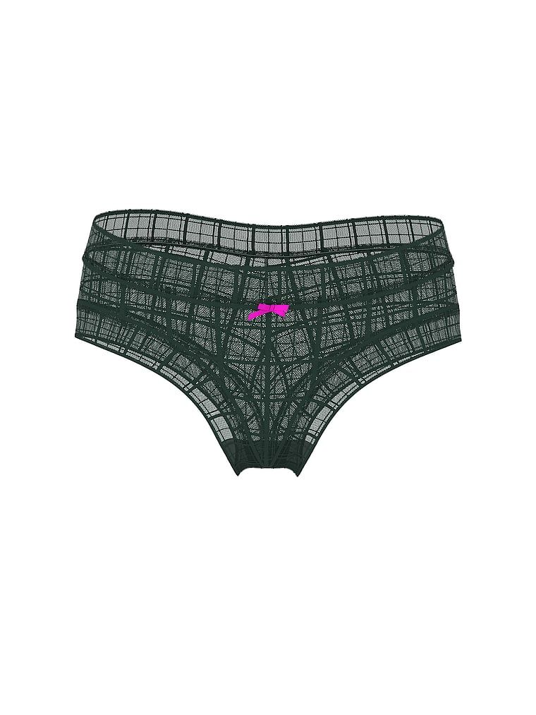Majtki z motywem kratki Plaid Lace Cheeky. Produkt ma kolor zielony i pochodzi z kolekcji Lacie. 