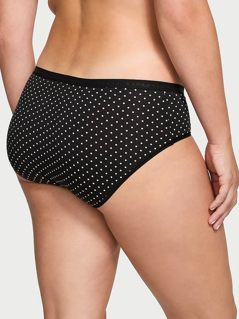 Majtki bawełniane Stretch Cotton Hiphugger. Produkt jest wzorzysty i pochodzi z kolekcji Victoria's Secret. 