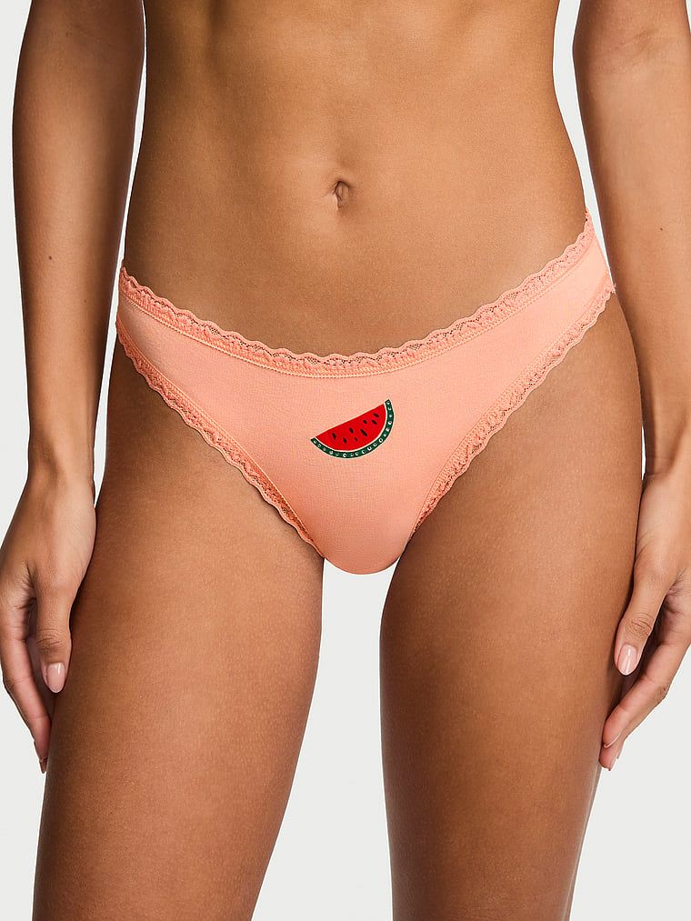 Majtki bawełniane z koronką Lace-Trim Bikini. Produkt ma kolor wielokolorowy i pochodzi z kolekcji Lace Trim. 
