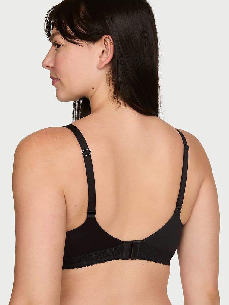 Biustonosz push-up z koronką Perfect Shape Lace-Trim. Produkt ma kolor czarny i pochodzi z kolekcji Body by Victoria. 