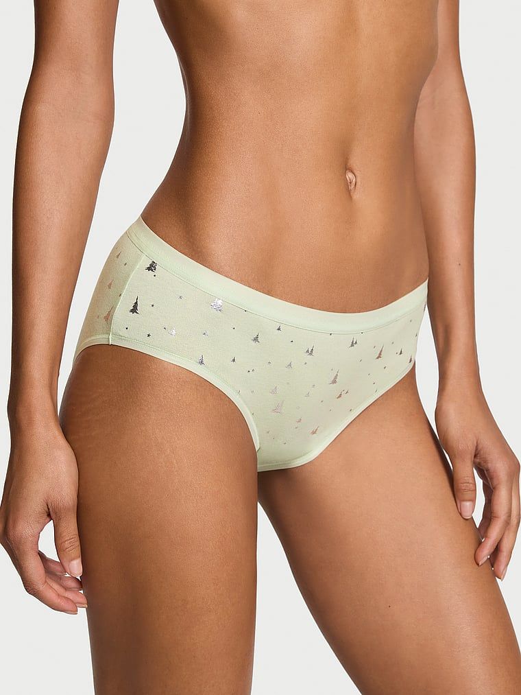 Majtki bawełniane Hiphugger. Produkt jest wzorzysty i pochodzi z kolekcji Victoria's Secret. 