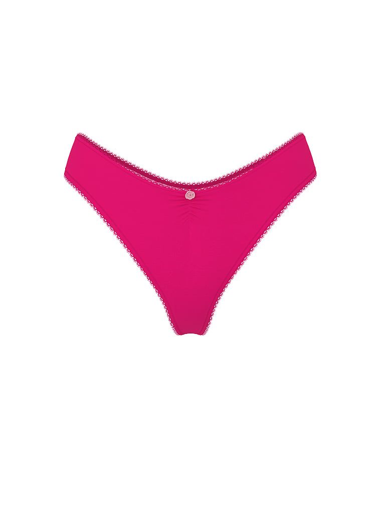 Victoria's Secret Stringi bawełniane z siateczką z tyłu Heart Lace