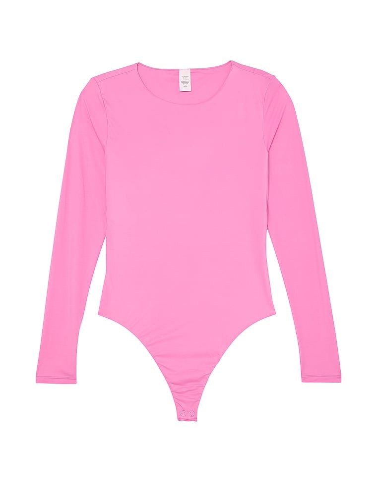 Body z długimi rękawami FeatherSoft BODYWEAR. Produkt ma kolor różowy i pochodzi z kolekcji Victoria's Secret. 