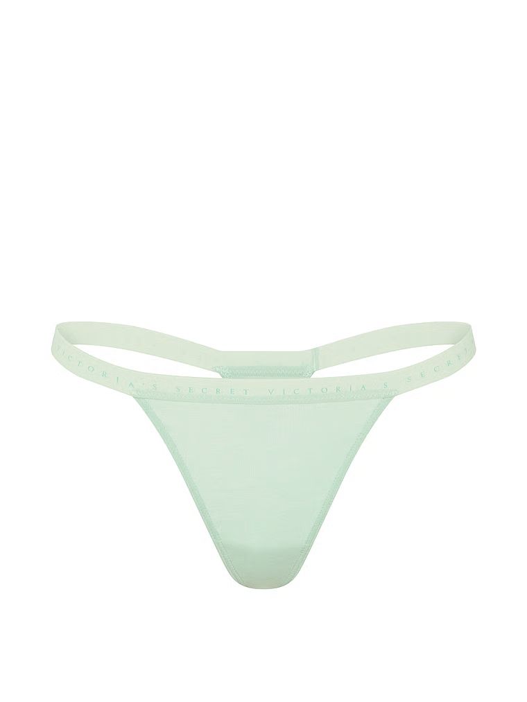 Stringi bawełniane Stretch Cotton. Produkt ma kolor niebieski i pochodzi z kolekcji Victoria's Secret. 