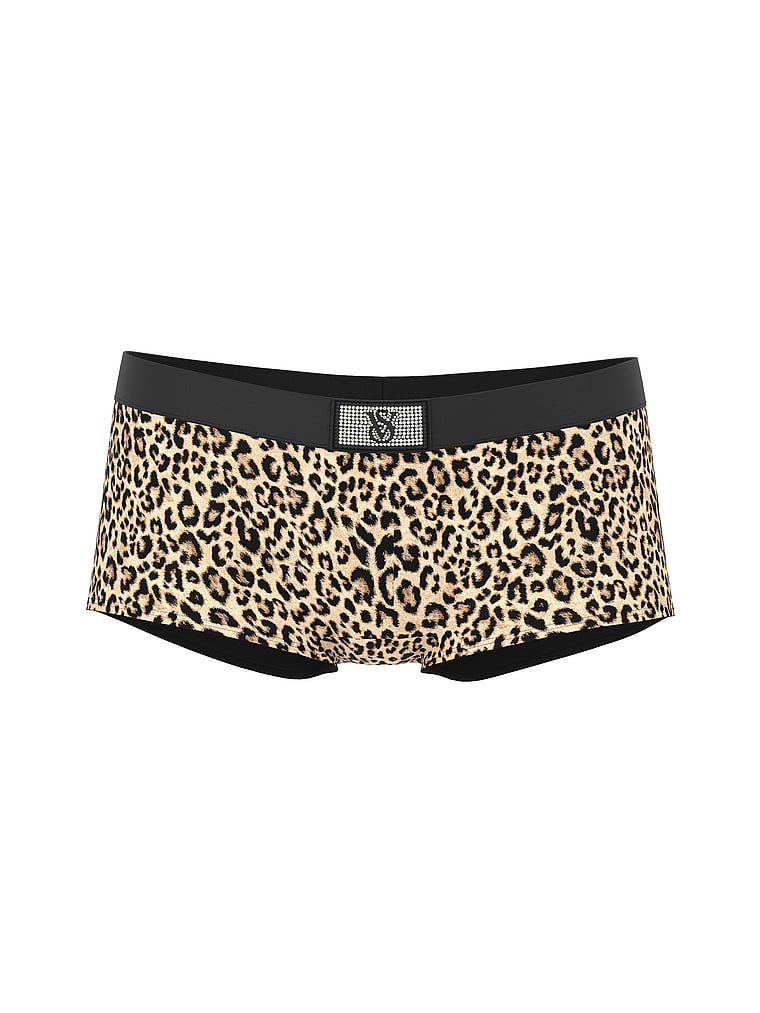 Cotton Majtki bawełniane szorty z błyszczącym logo Shine Patch