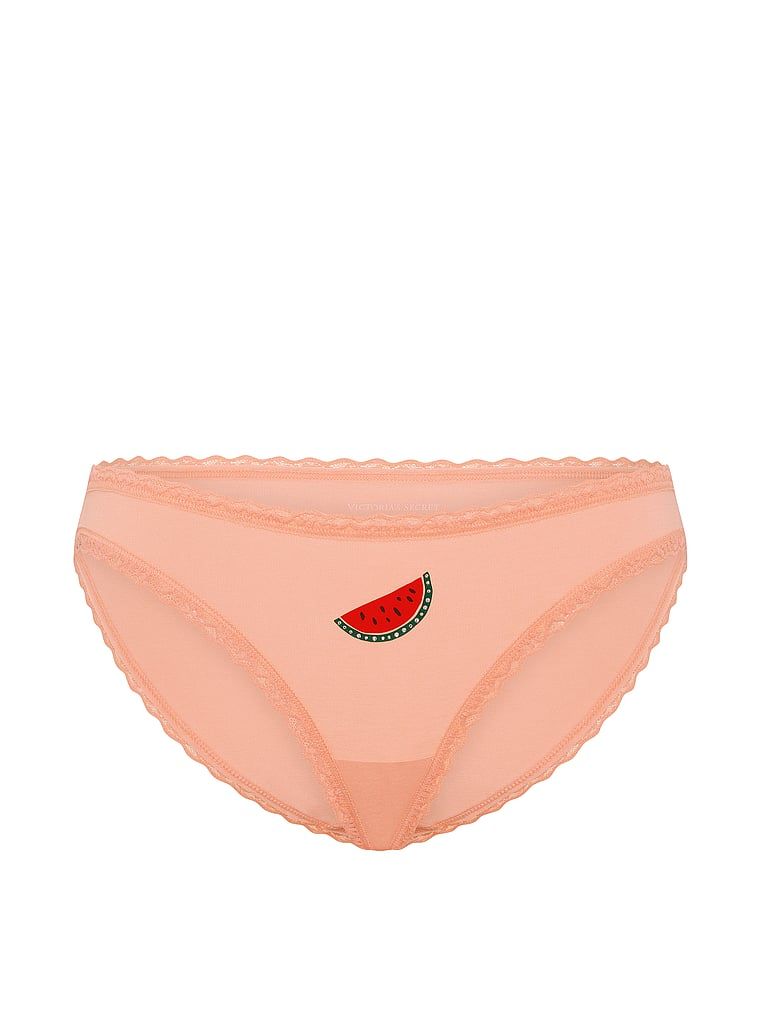 Majtki bawełniane z koronką Lace-Trim Bikini. Produkt ma kolor wielokolorowy i pochodzi z kolekcji Lace Trim. 