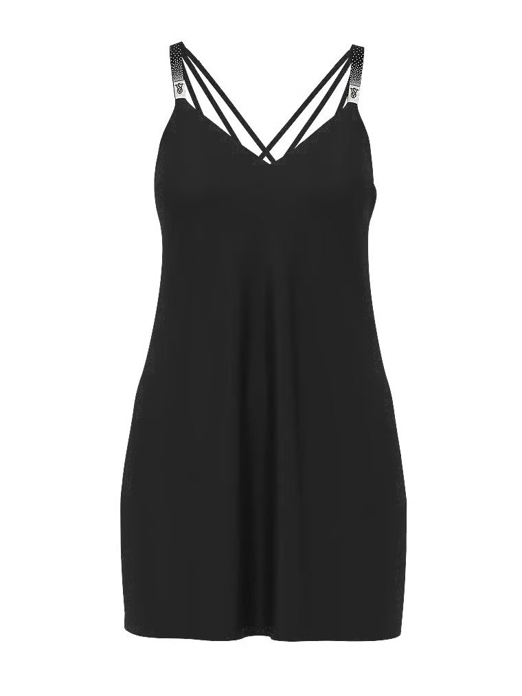 Victoria's Secret Satynowa koszulka nocna z błyszczącymi ramiączkami Shine Strap Satin Slip