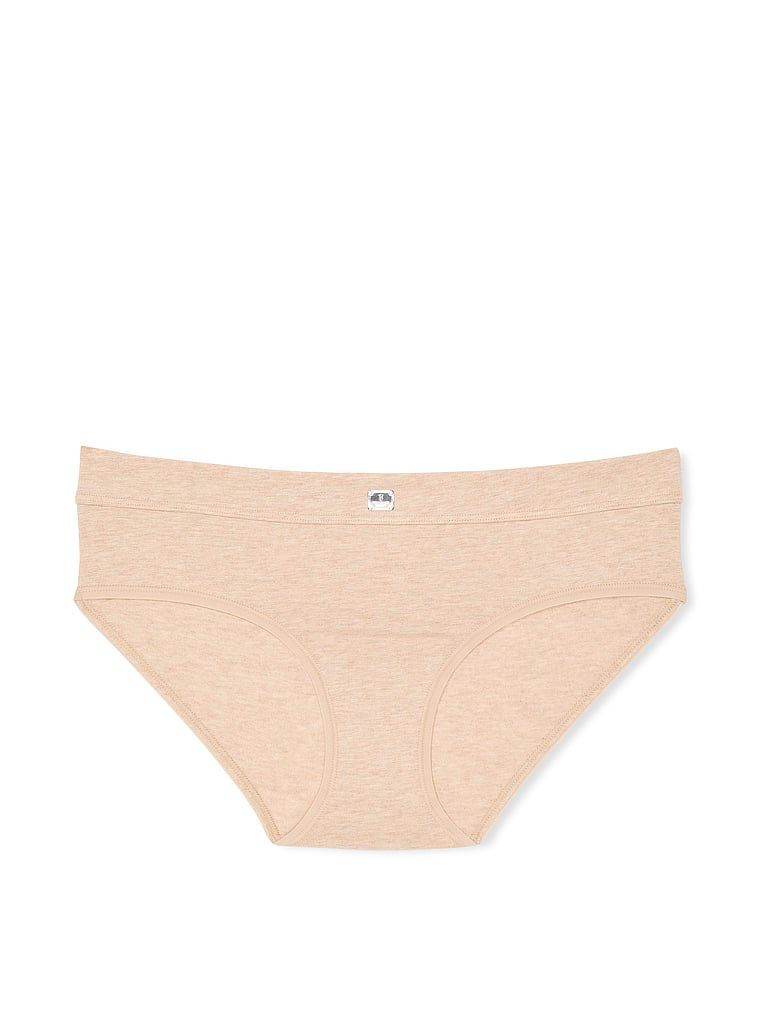 Majtki bawełniane z logo w talii Hiphugger Hardware. Produkt ma kolor beżowy i pochodzi z kolekcji Cotton. 