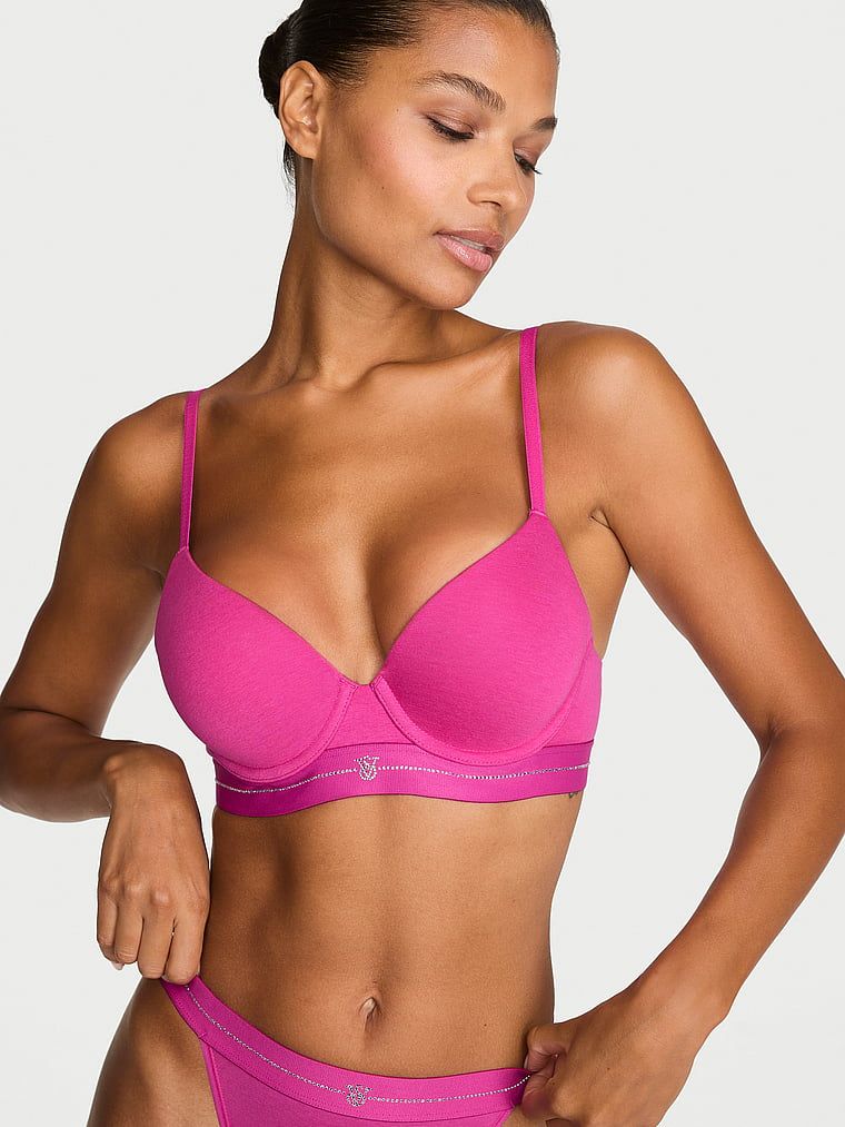 T-shirt Biustonosz push-up bawełniany Perfect Shape Signature Shine