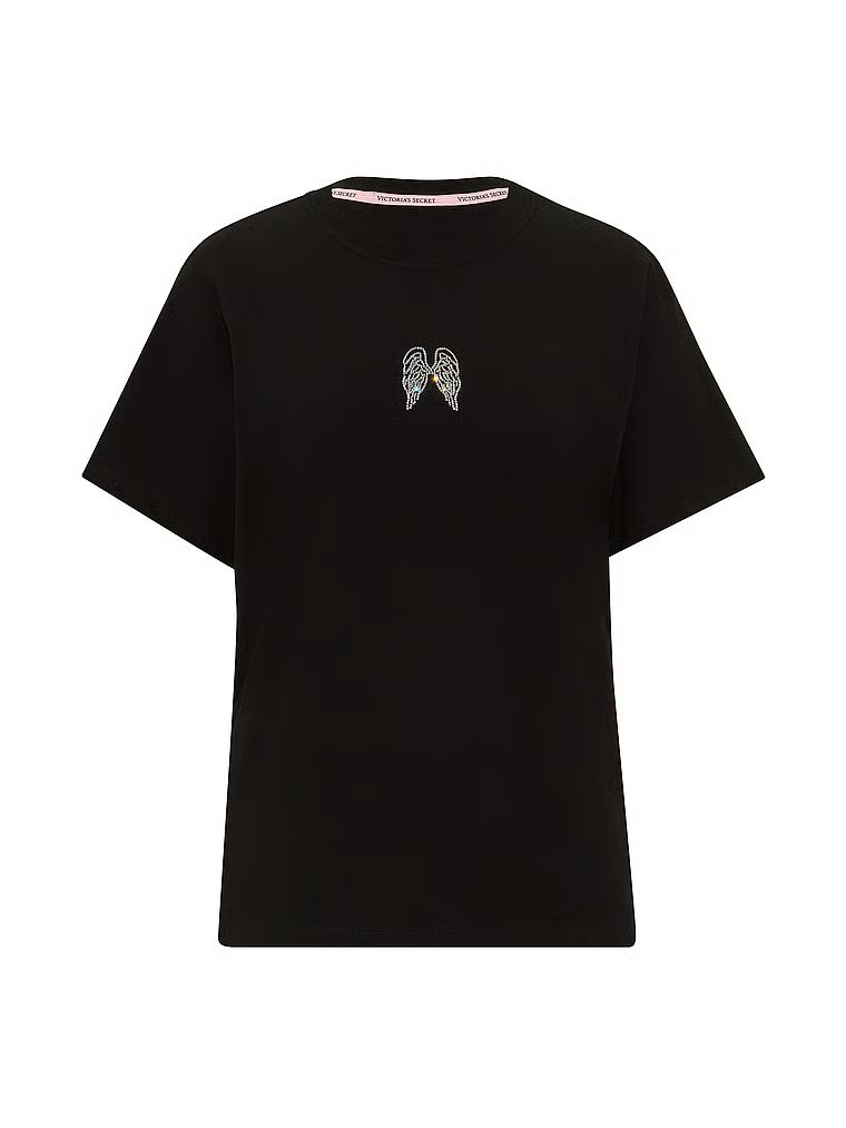 T-shirt bawełniany oversize Fashion Show 2026. Produkt ma kolor czarny i pochodzi z kolekcji Angel Essentials. 
