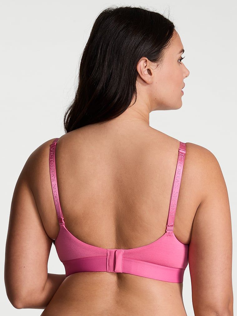Biustonosz push-up bawełniany Perfect Shape Shine Patch. Produkt ma kolor różowy i pochodzi z kolekcji T-shirt. 