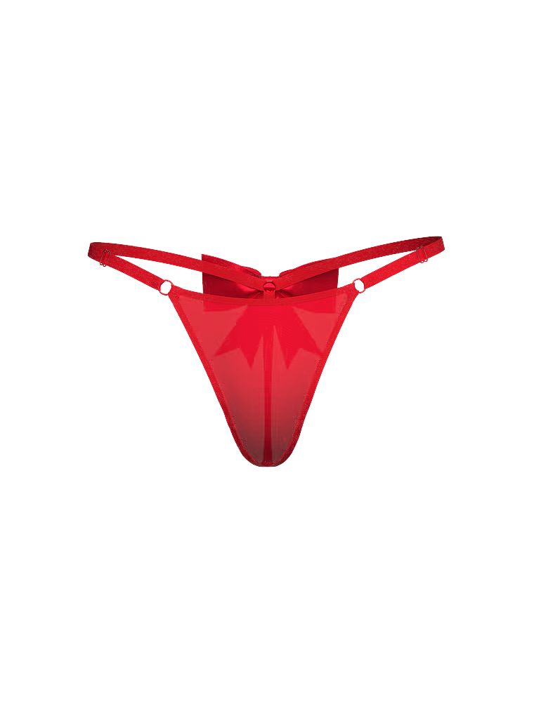 Stringi z kokardką z tyłu Shine Bow. Produkt ma kolor czerwony i pochodzi z kolekcji Very Sexy. 