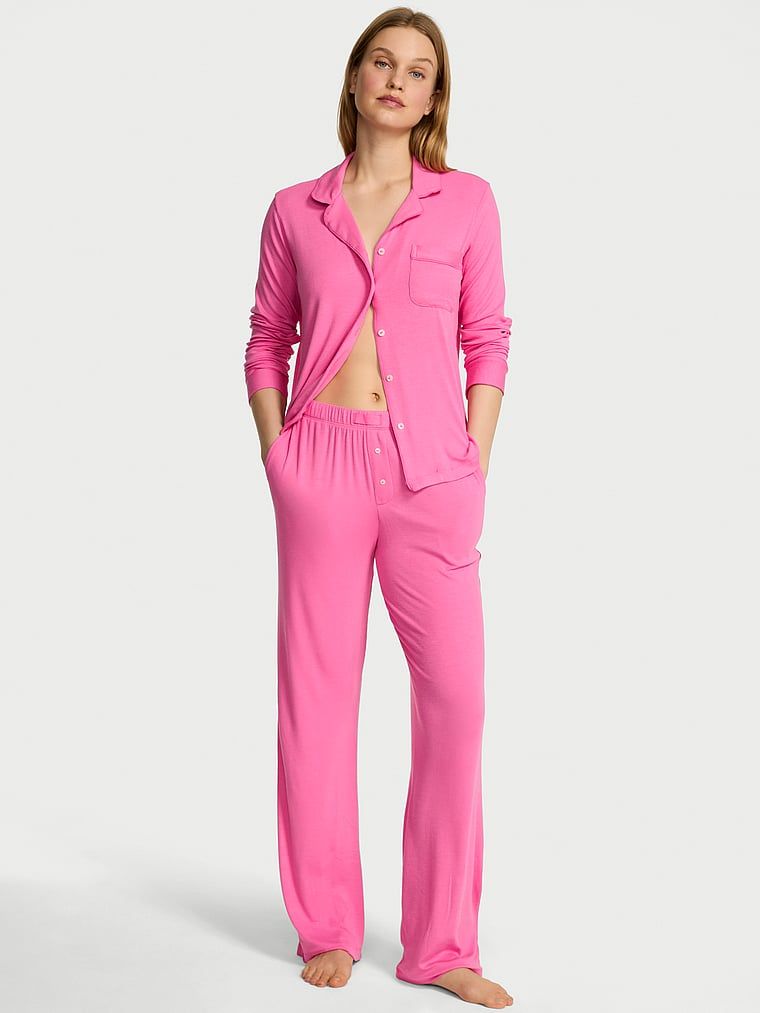 Victoria's Secret Piżama z prążkowanego modalu