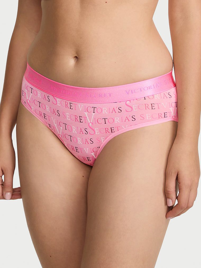 Cotton Majtki bawełniane z logo w talii Hiphugger