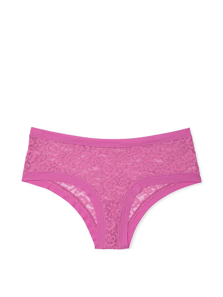Majtki bezszwowe z koronką No-Show Lace Cheeky. Produkt ma kolor różowy i pochodzi z kolekcji No-Show. 