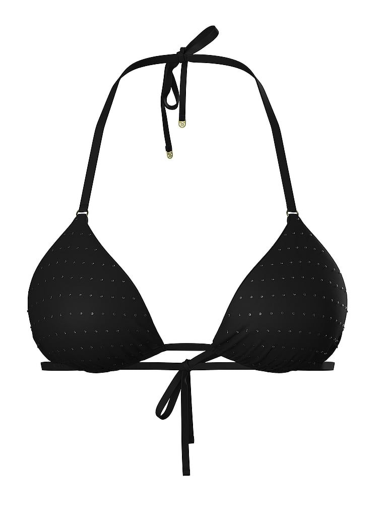 Góra od bikini Essential Diamante. Produkt ma kolor czarny i pochodzi z kolekcji Victoria's Secret Swim. 
