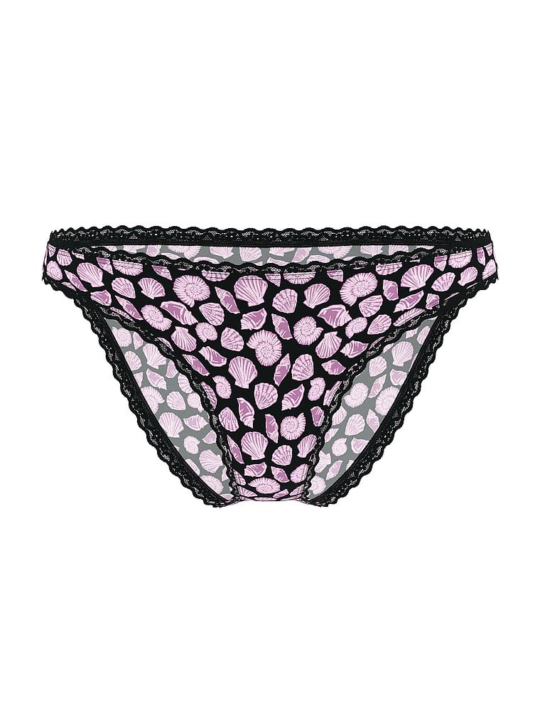 Majtki bawełniane z koronką Lace-Trim Bikini. Produkt jest wzorzysty i pochodzi z kolekcji Lacie. 