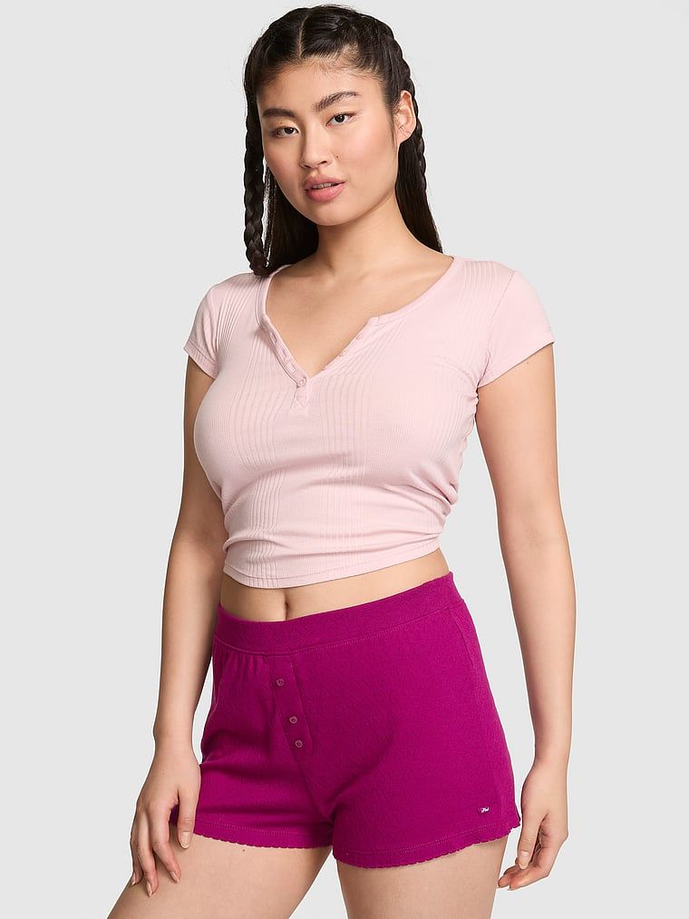 PINK Szorty Pointelle Boxer