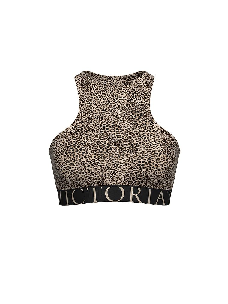 Biustonosz bawełniany braletka Exploded Logo High-Neck. Produkt jest wzorzysty i pochodzi z kolekcji T-shirt. 