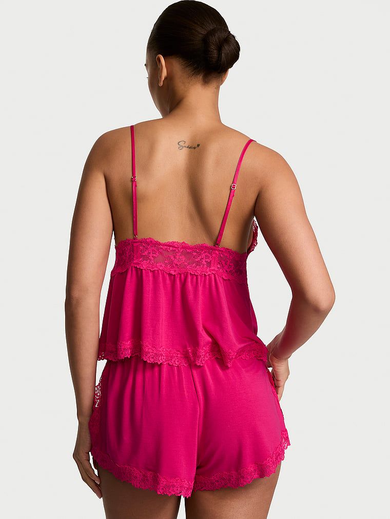 Victoria's Secret Zestaw do spania z modalu - top na ramiączkach i szorty SoSoft