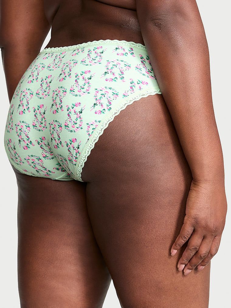 Majtki bawełniane z koronką Lace-Trim Bikini. Produkt jest wzorzysty i pochodzi z kolekcji Lacie. 