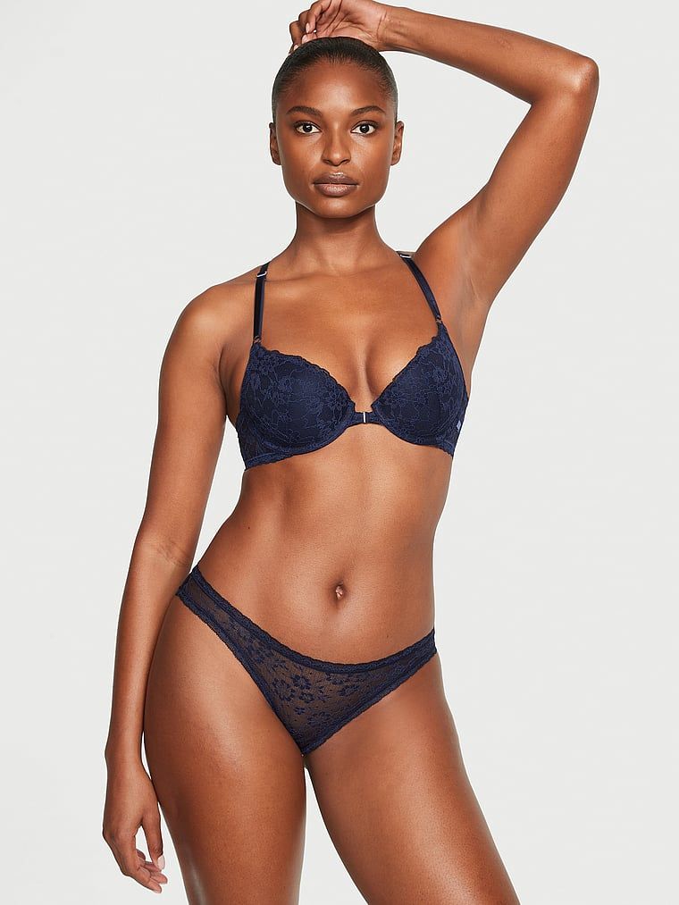 Majtki koronkowe Lace Bikini. Produkt ma kolor niebieski i pochodzi z kolekcji Lacie. 