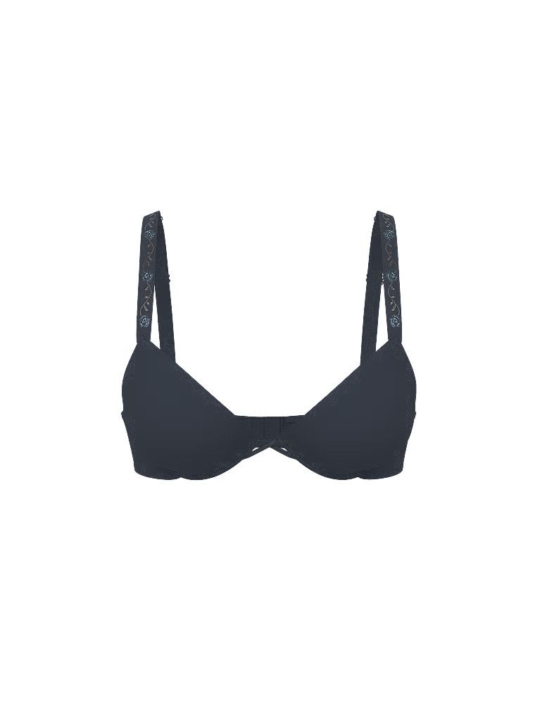 Biustonosz push-up powiększający o 2 rozmiary z błyszczącymi ramiączkami Electric Orchid Shine Strap Bombshell. Produkt ma kolor niebieski i pochodzi z kolekcji Very Sexy. 