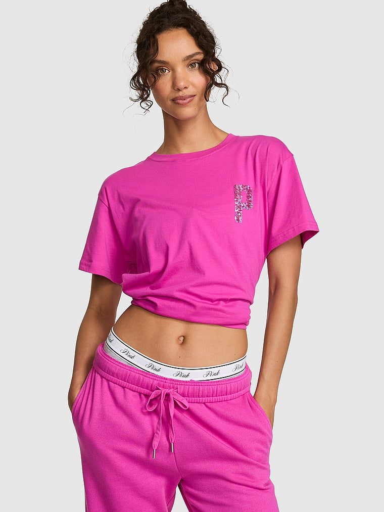 PINK Koszulka Campus Cotton z krótkim rękawem