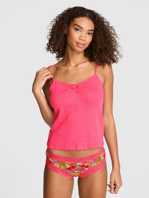 Top Pointelle z dekoltem sweetheart