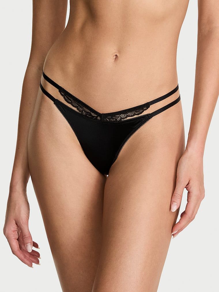 Very Sexy Stringi z koronką i wycięciami po bokach Cut-Out