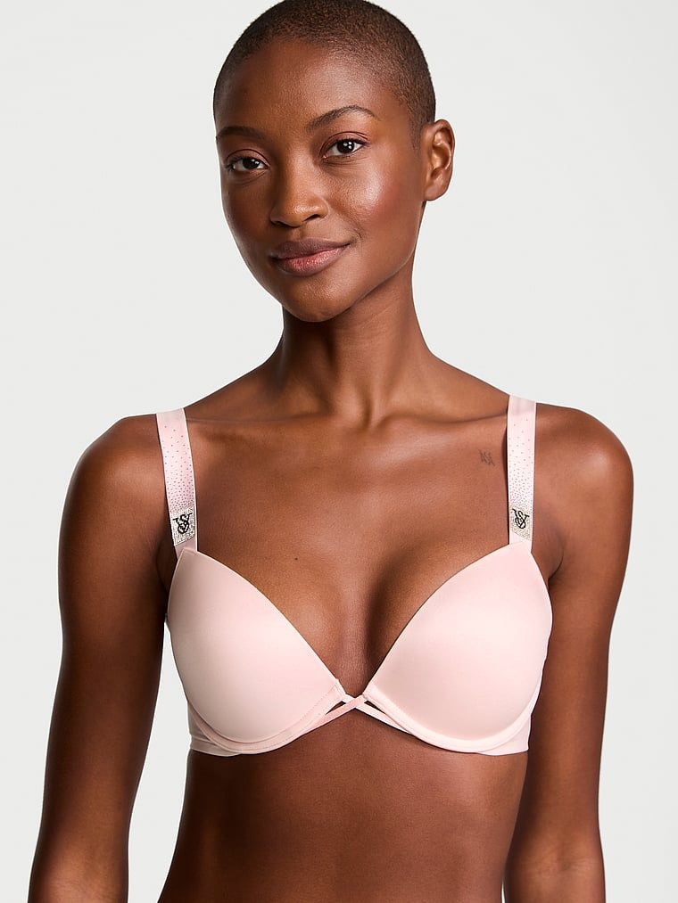 Very Sexy Biustonosz push-up z błyszczącymi paseczkami Scattered Shine Strap