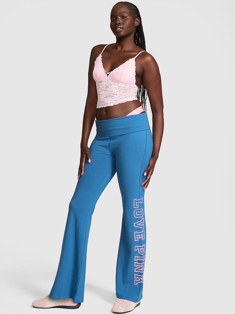 Legginsy dzwony z wywijanym pasem All-Day Cotton
