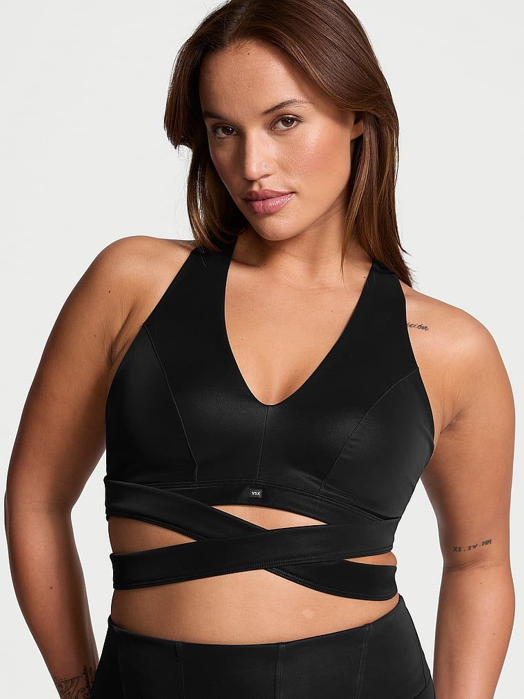 VSX Biustonosz sportowy z lekkim wsparciem VSX SuedeEffect Plunge