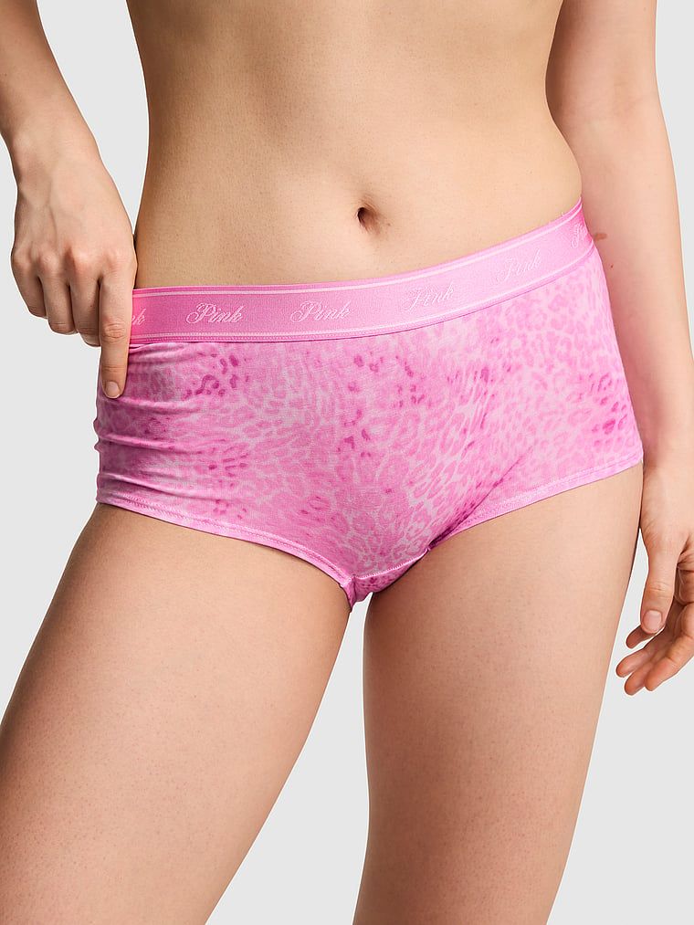Majtki boyshort z logo Logo Cotton