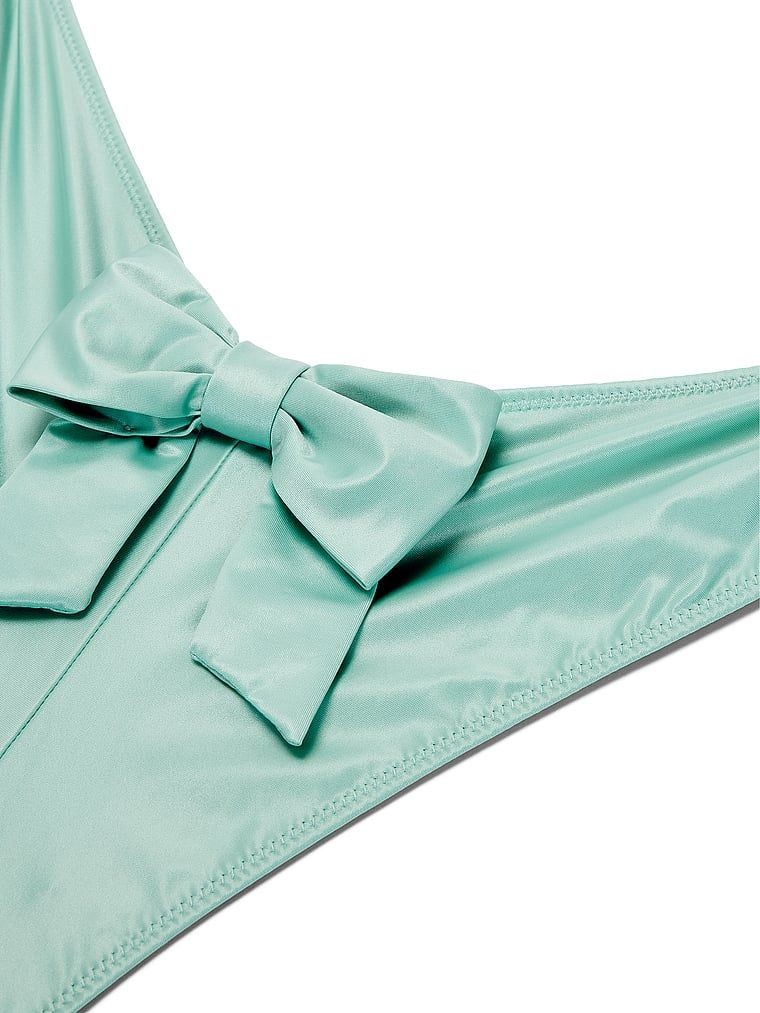 Majtki satynowe z kokardką z tyłu Satin Bow-Back Brazilian. Produkt ma kolor niebieski i pochodzi z kolekcji Dream Angels. 