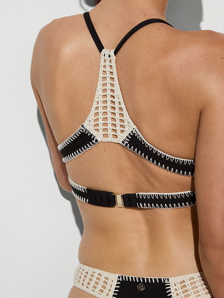 Góra od bikini z push-upem Archives Crochet Scuba. Produkt ma kolor czarny i pochodzi z kolekcji Victoria's Secret Swim. 