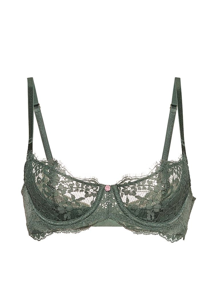 Biustonosz nieusztywniany balkonetka Wicked Lace Balconette. Produkt ma kolor zielony i pochodzi z kolekcji Dream Angels. 