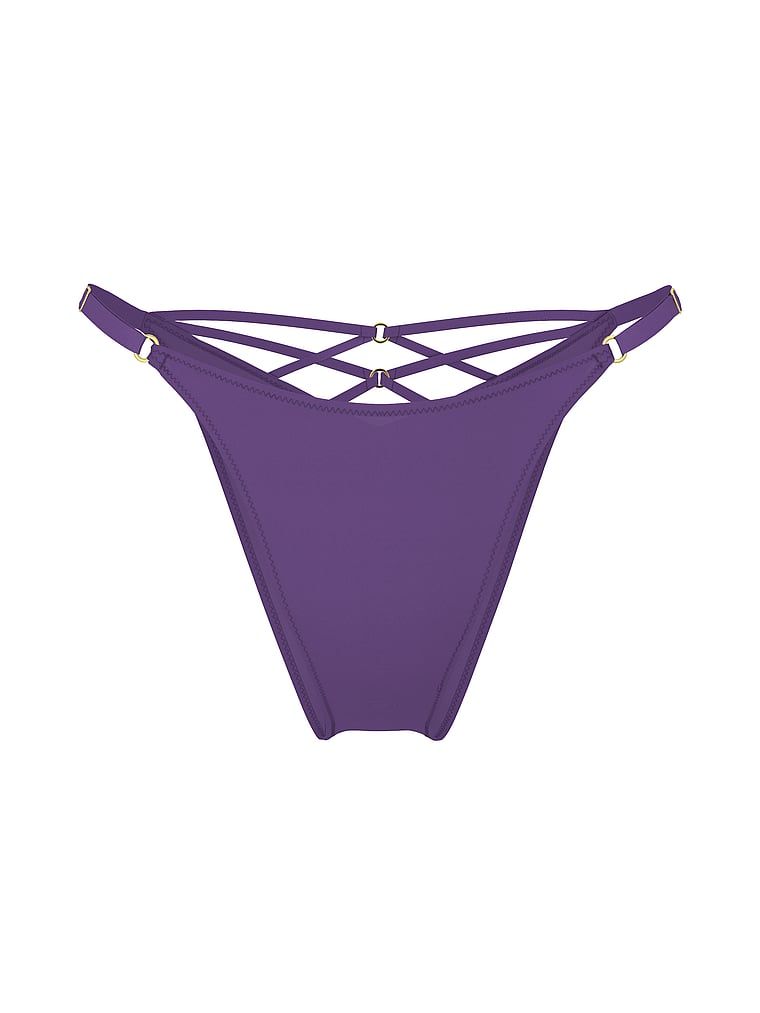 Majtki brazyliany z paseczkami z tyłu Brazilian. Produkt ma kolor purpurowy i pochodzi z kolekcji Very Sexy. 